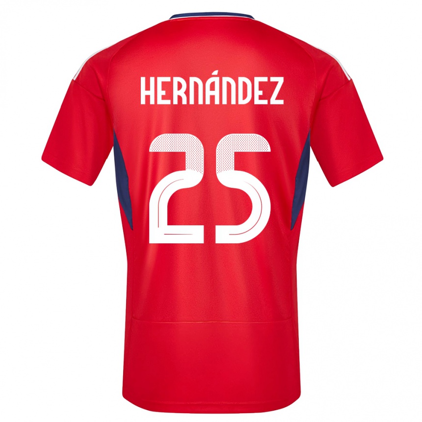 Kids Football Costa Rica Anthony Hernandez #25 Red Home Jersey 24-26 T-Shirt Nz