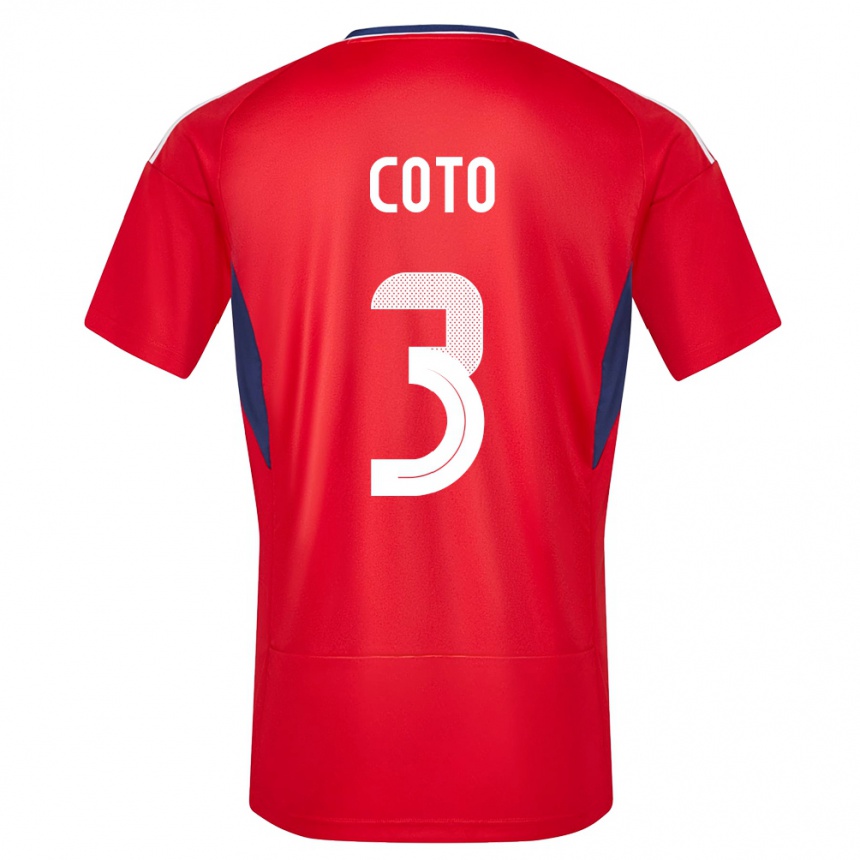 Kids Football Costa Rica Maria Coto #3 Red Home Jersey 24-26 T-Shirt Nz