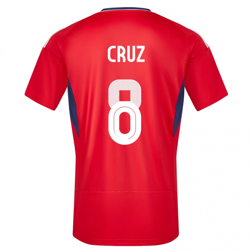 Kids Football Costa Rica Daniela Cruz #8 Red Home Jersey 24-26 T-Shirt Nz