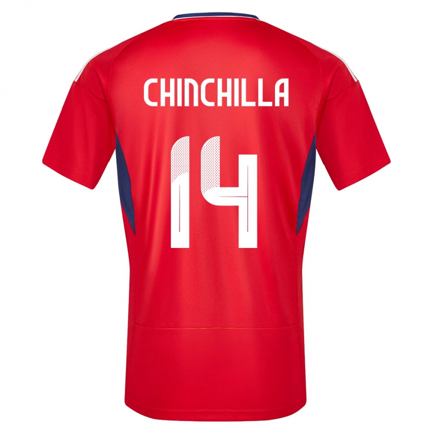 Kids Football Costa Rica Priscila Chinchilla #14 Red Home Jersey 24-26 T-Shirt Nz