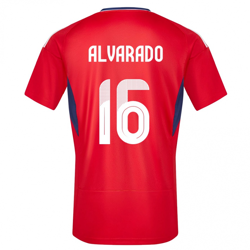 Kids Football Costa Rica Katherine Alvarado #16 Red Home Jersey 24-26 T-Shirt Nz