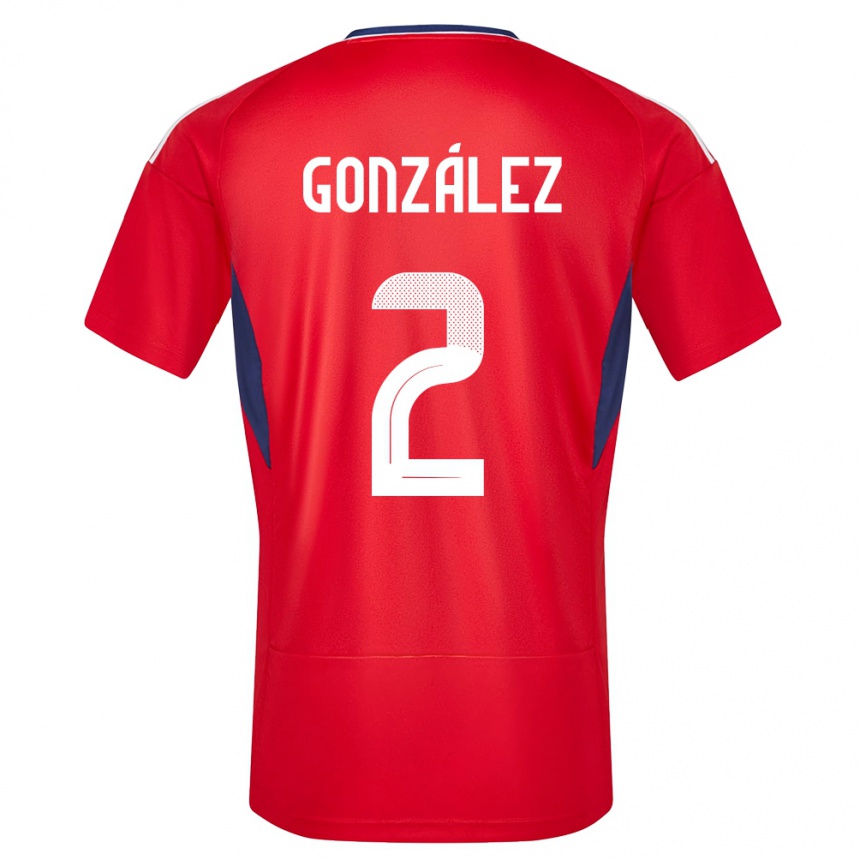 Kids Football Costa Rica Julian Gonzalez #2 Red Home Jersey 24-26 T-Shirt Nz