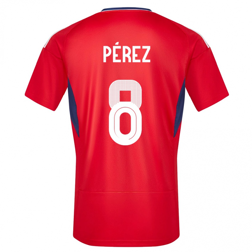 Kids Football Costa Rica Creichel Perez #8 Red Home Jersey 24-26 T-Shirt Nz