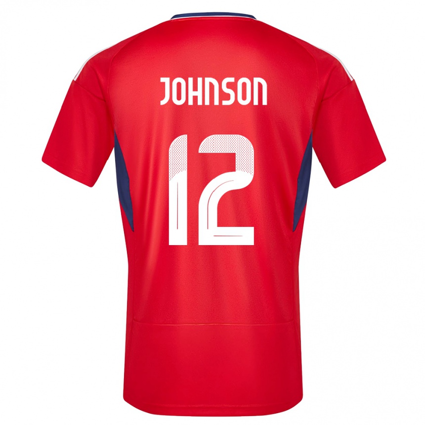 Kids Football Costa Rica Shawn Johnson #12 Red Home Jersey 24-26 T-Shirt Nz