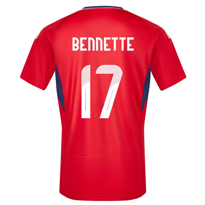 Kids Football Costa Rica Jewison Bennette #17 Red Home Jersey 24-26 T-Shirt Nz