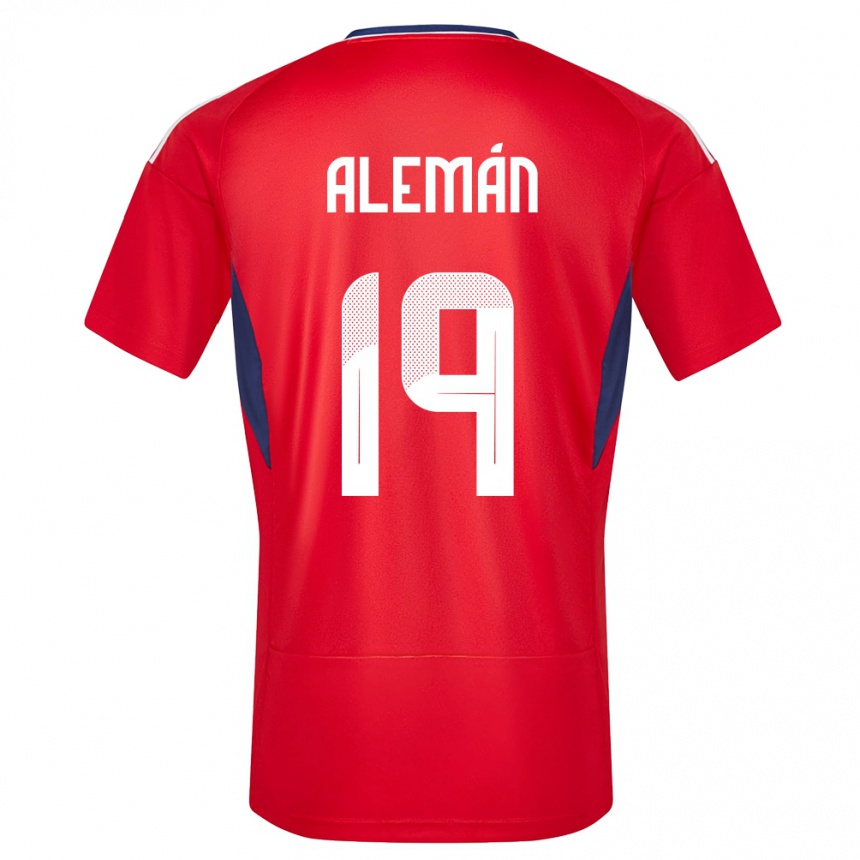 Kids Football Costa Rica Fabricio Aleman #19 Red Home Jersey 24-26 T-Shirt Nz