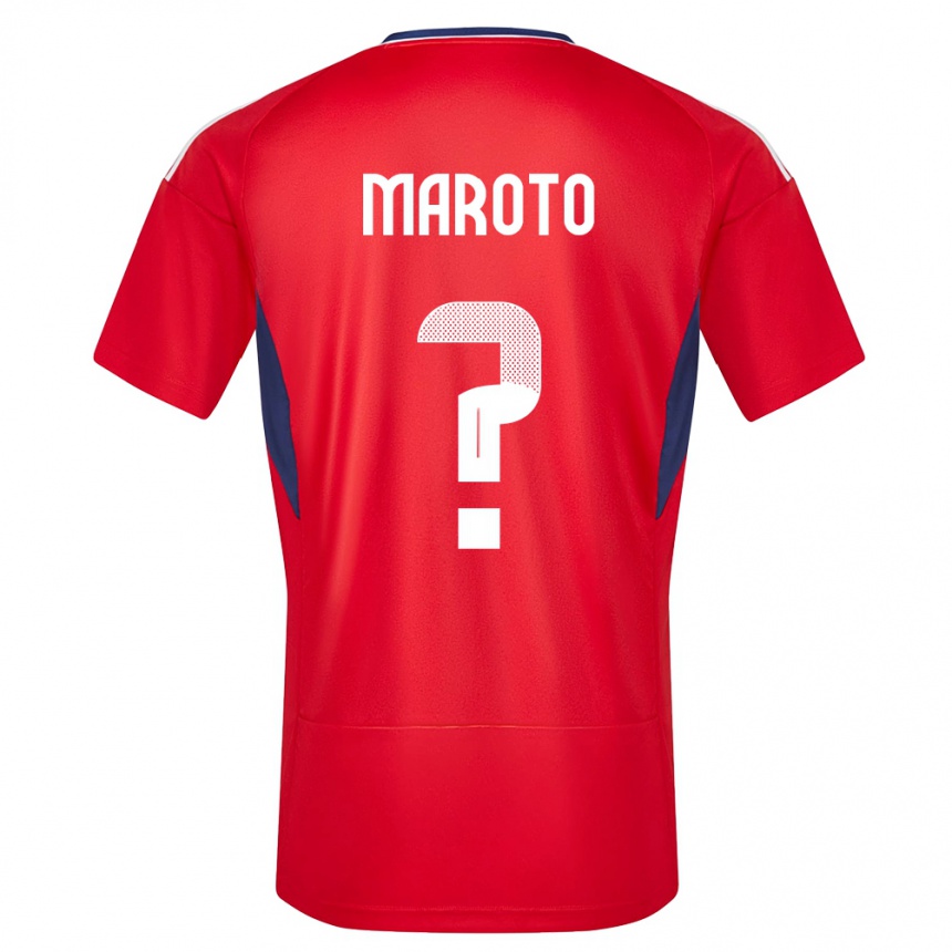 Kids Football Costa Rica Victor Maroto #0 Red Home Jersey 24-26 T-Shirt Nz