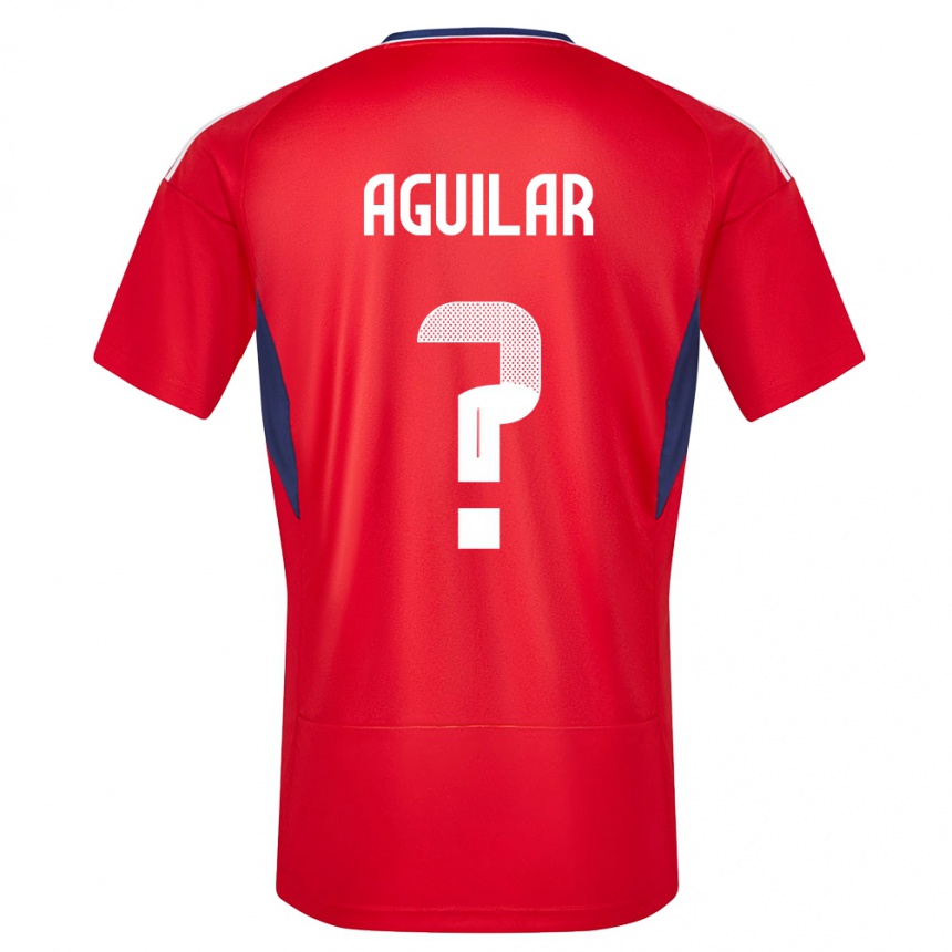 Kids Football Costa Rica Deylan Aguilar #0 Red Home Jersey 24-26 T-Shirt Nz