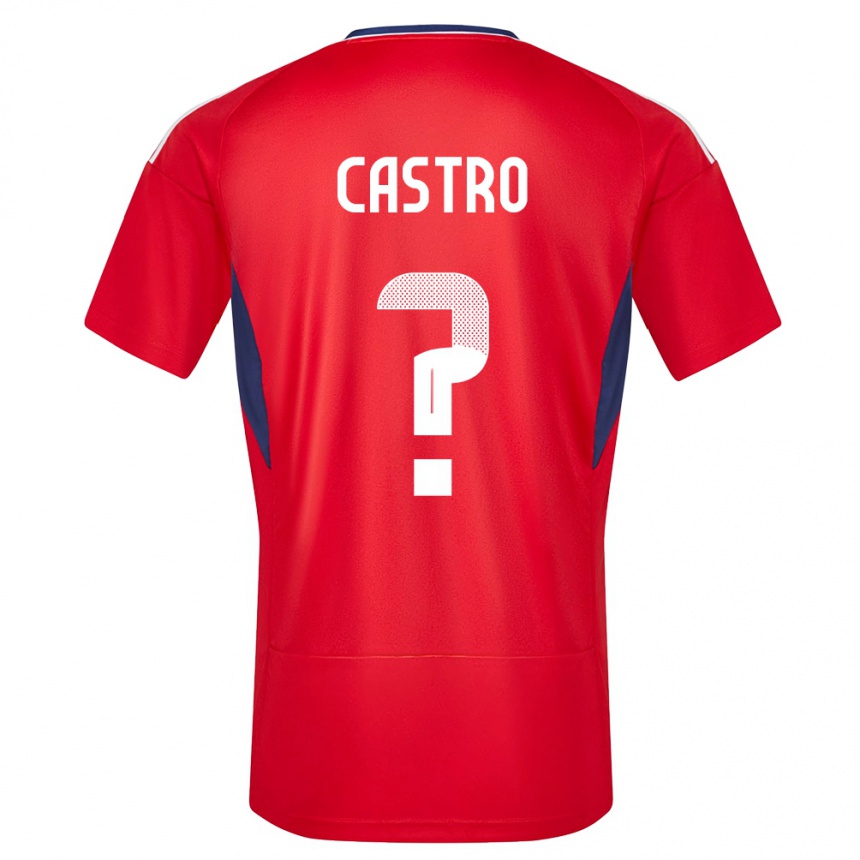 Kids Football Costa Rica Mathias Castro #0 Red Home Jersey 24-26 T-Shirt Nz