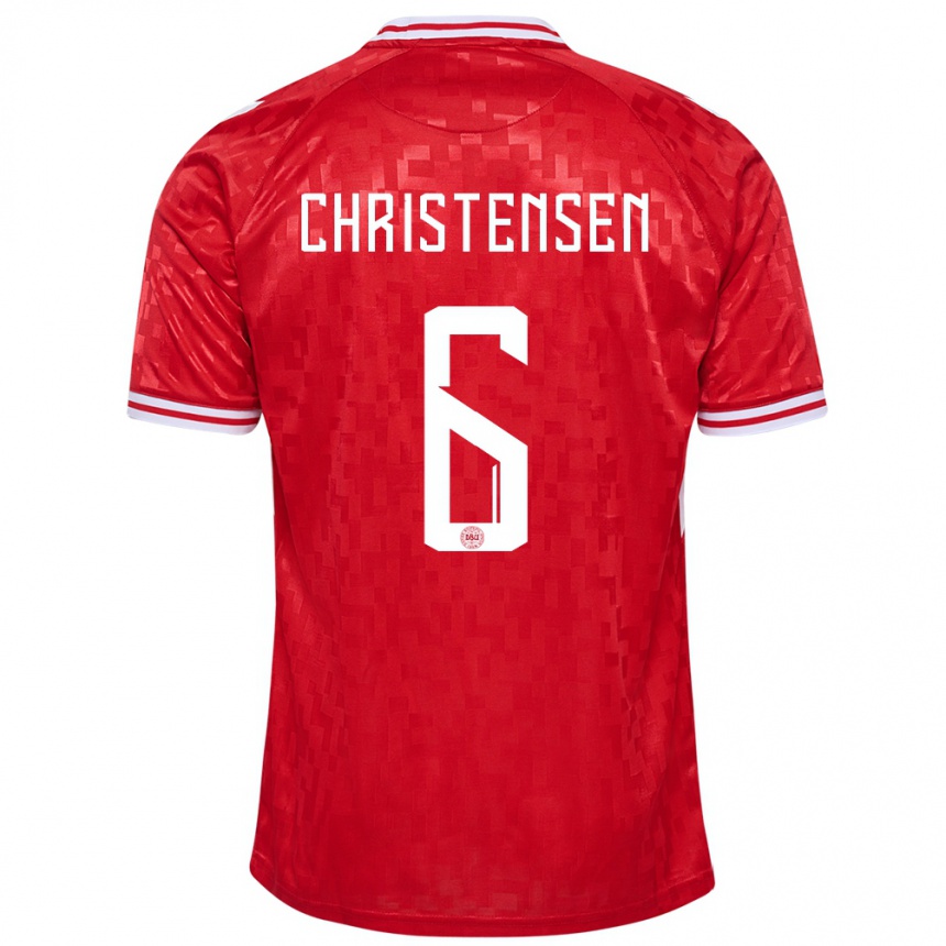 Kids Football Denmark Andreas Christensen #6 Red Home Jersey 24-26 T-Shirt Nz