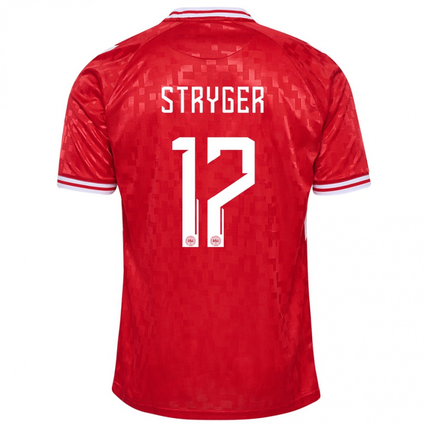 Kids Football Denmark Jens Stryger Larsen #17 Red Home Jersey 24-26 T-Shirt Nz