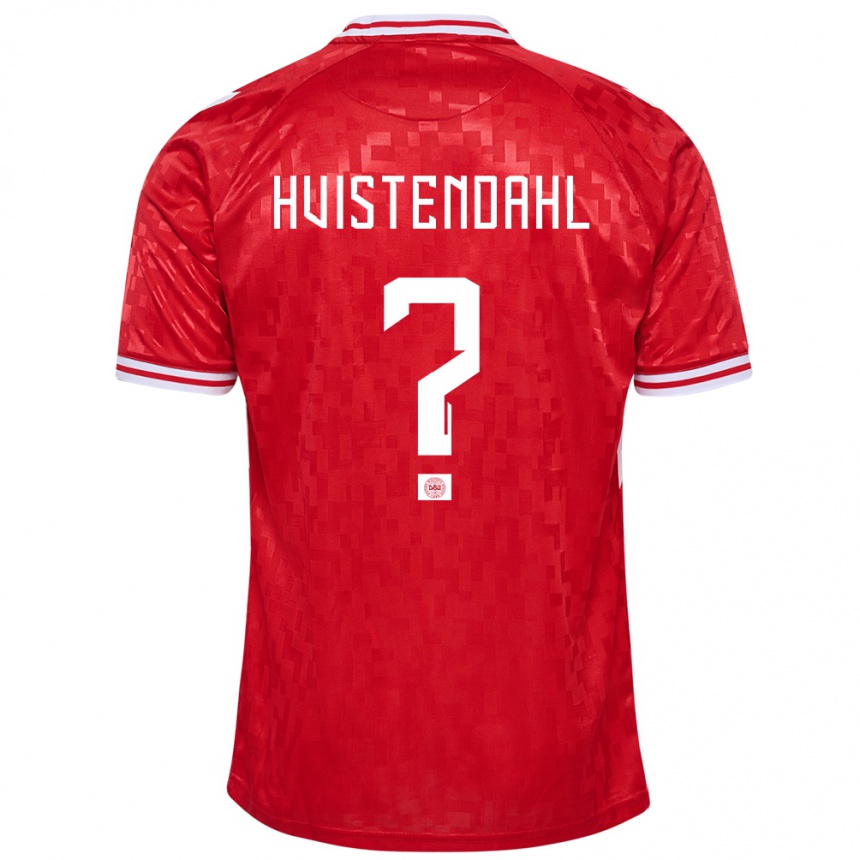 Kids Football Denmark Johan Hvistendahl #0 Red Home Jersey 24-26 T-Shirt Nz