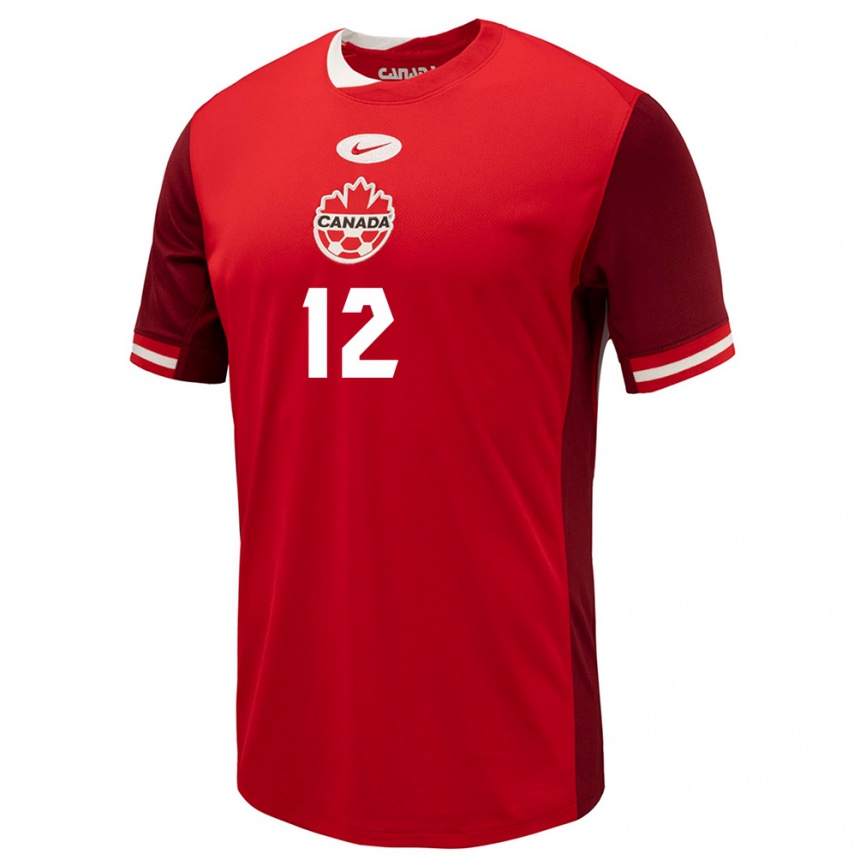 Kids Football Canada Ike Ugbo #12 Red Home Jersey 24-26 T-Shirt Nz