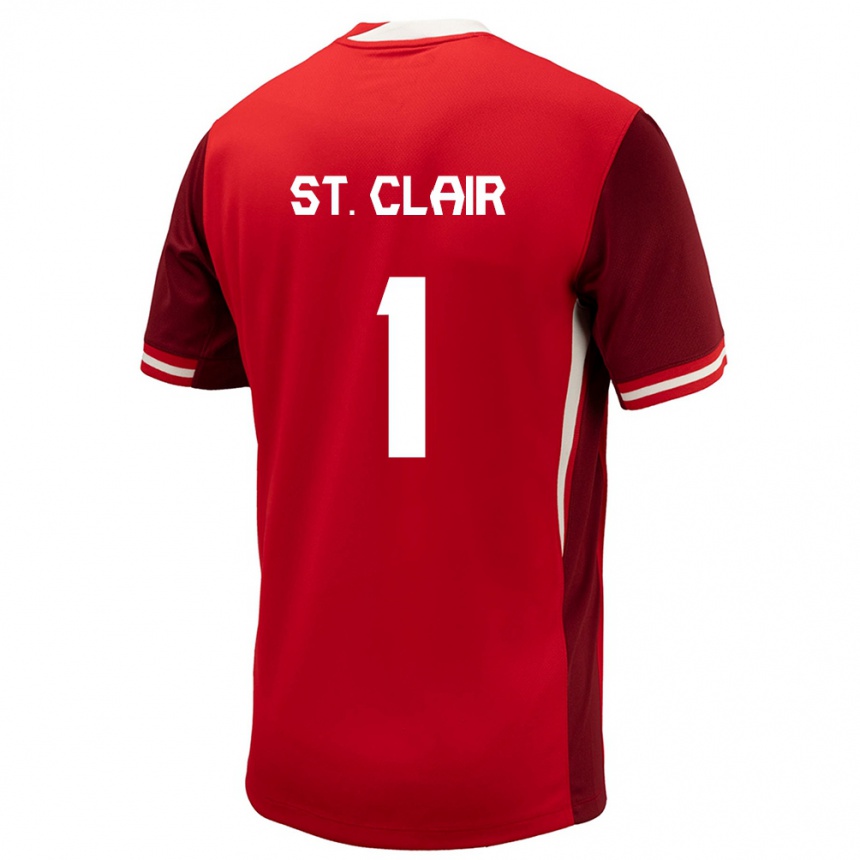 Kids Football Canada Dayne St Clair #1 Red Home Jersey 24-26 T-Shirt Nz