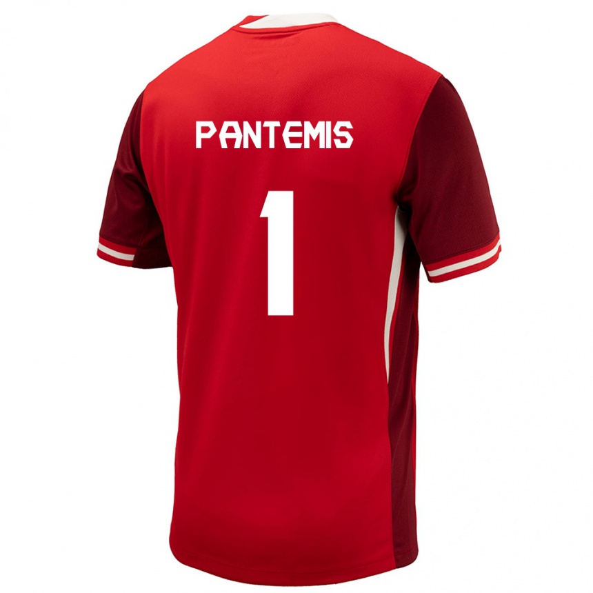 Kids Football Canada James Pantemis #1 Red Home Jersey 24-26 T-Shirt Nz