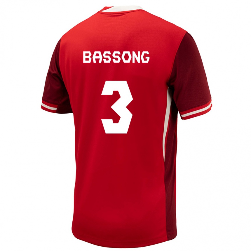 Kids Football Canada Zorhan Bassong #3 Red Home Jersey 24-26 T-Shirt Nz