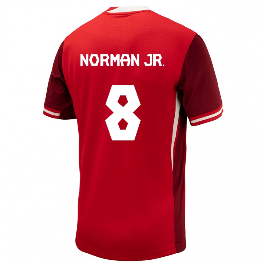 Kids Football Canada David Norman Jr. #8 Red Home Jersey 24-26 T-Shirt Nz