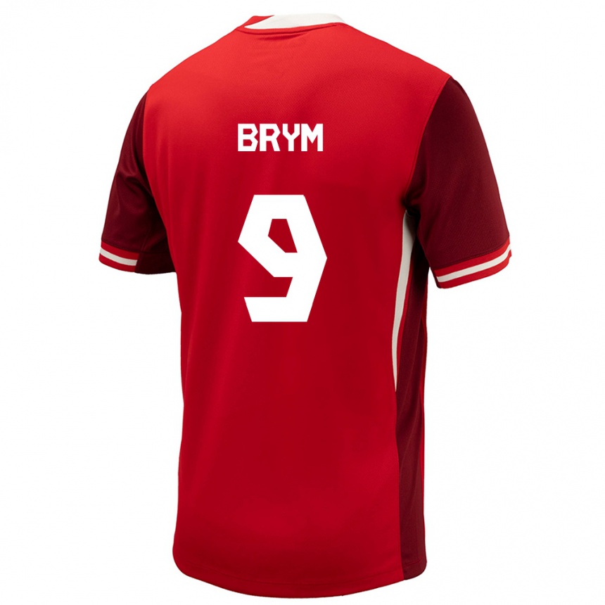 Kids Football Canada Charles Andreas Brym #9 Red Home Jersey 24-26 T-Shirt Nz