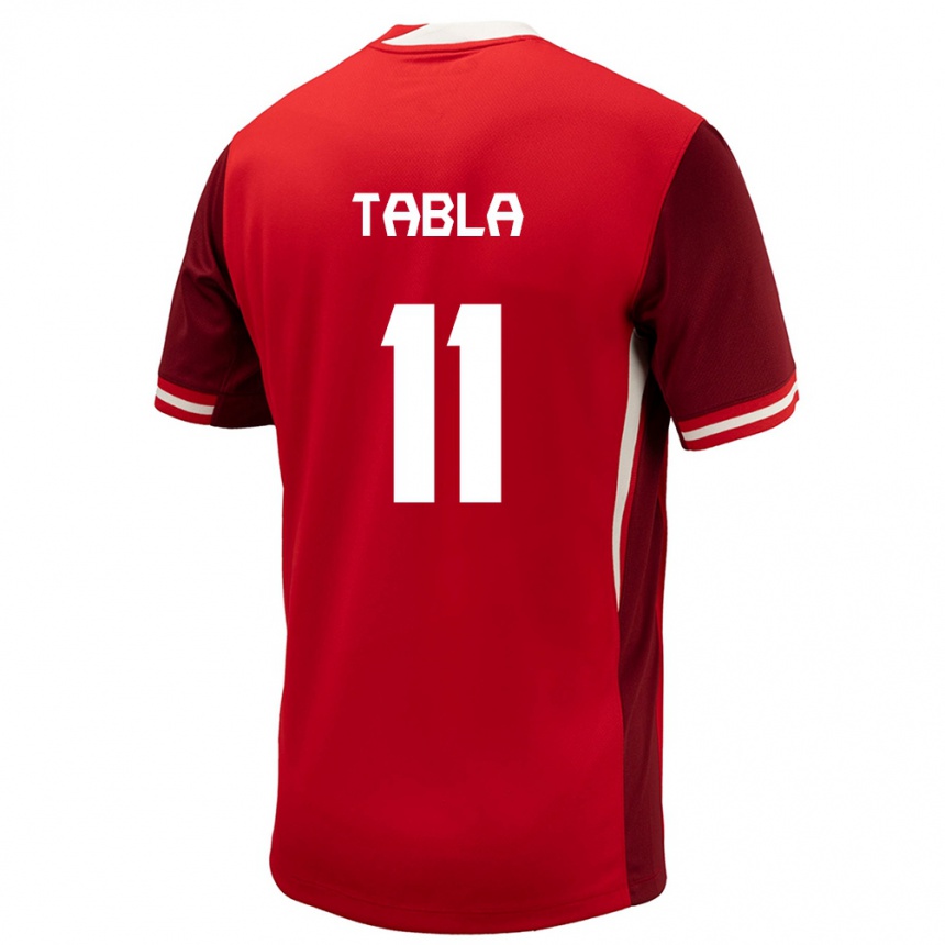 Kids Football Canada Ballou Tabla #11 Red Home Jersey 24-26 T-Shirt Nz