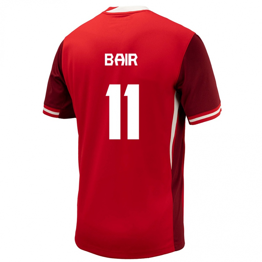 Kids Football Canada Theo Bair #11 Red Home Jersey 24-26 T-Shirt Nz