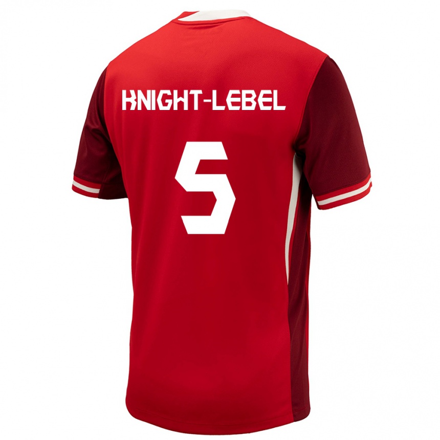 Kids Football Canada Jamie Knight Lebel #5 Red Home Jersey 24-26 T-Shirt Nz