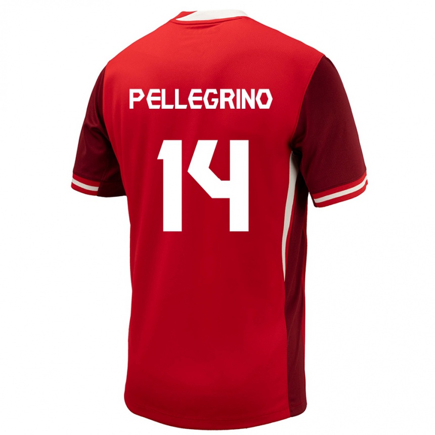 Kids Football Canada Gabriel Pellegrino #14 Red Home Jersey 24-26 T-Shirt Nz