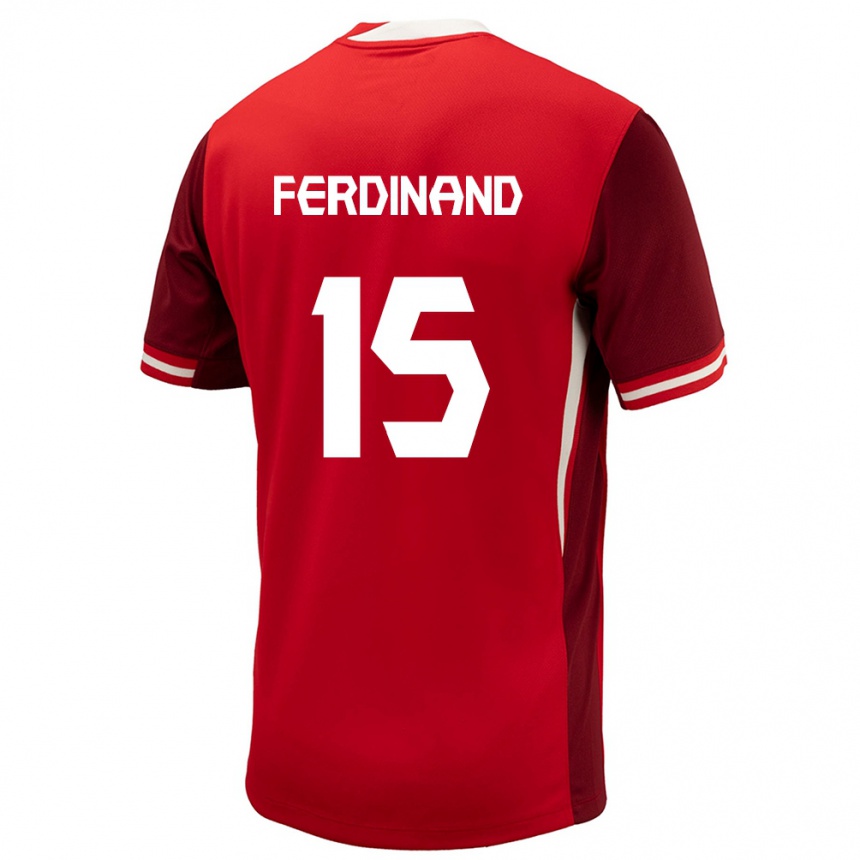 Kids Football Canada Keesean Ferdinand #15 Red Home Jersey 24-26 T-Shirt Nz