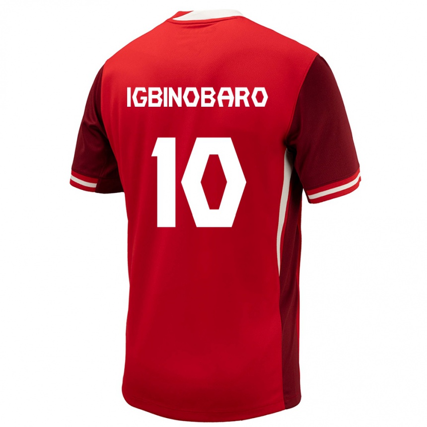 Kids Football Canada Philip Igbinobaro #10 Red Home Jersey 24-26 T-Shirt Nz