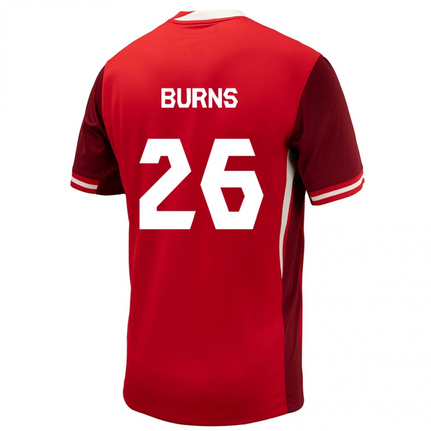 Kids Football Canada Zoe Burns #26 Red Home Jersey 24-26 T-Shirt Nz