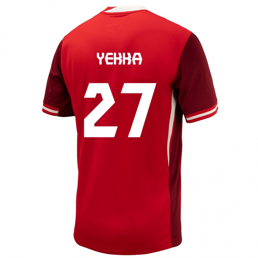 Kids Football Canada Sura Yekka #27 Red Home Jersey 24-26 T-Shirt Nz