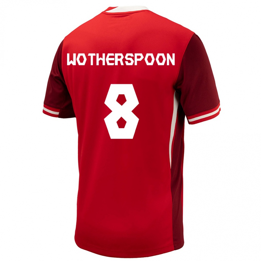 Kids Football Canada David Wotherspoon #8 Red Home Jersey 24-26 T-Shirt Nz