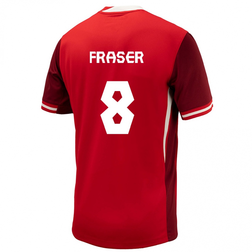 Kids Football Canada Liam Fraser #8 Red Home Jersey 24-26 T-Shirt Nz