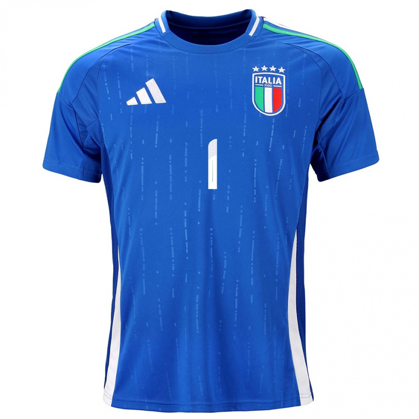 Kids Football Italy Alessandro Longoni #1 Blue Home Jersey 24-26 T-Shirt Nz