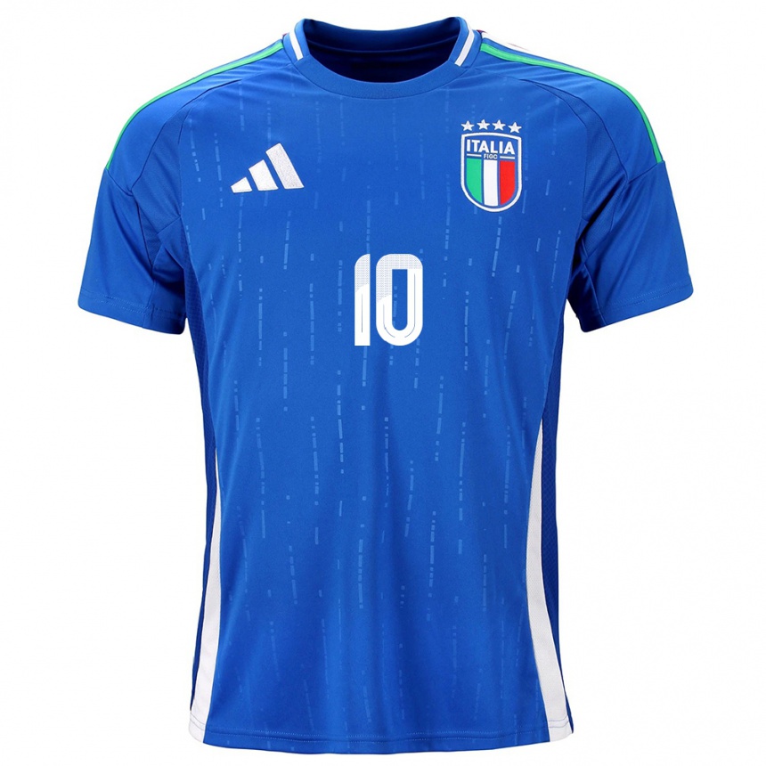 Kids Football Italy Antonella Carta #10 Blue Home Jersey 24-26 T-Shirt Nz