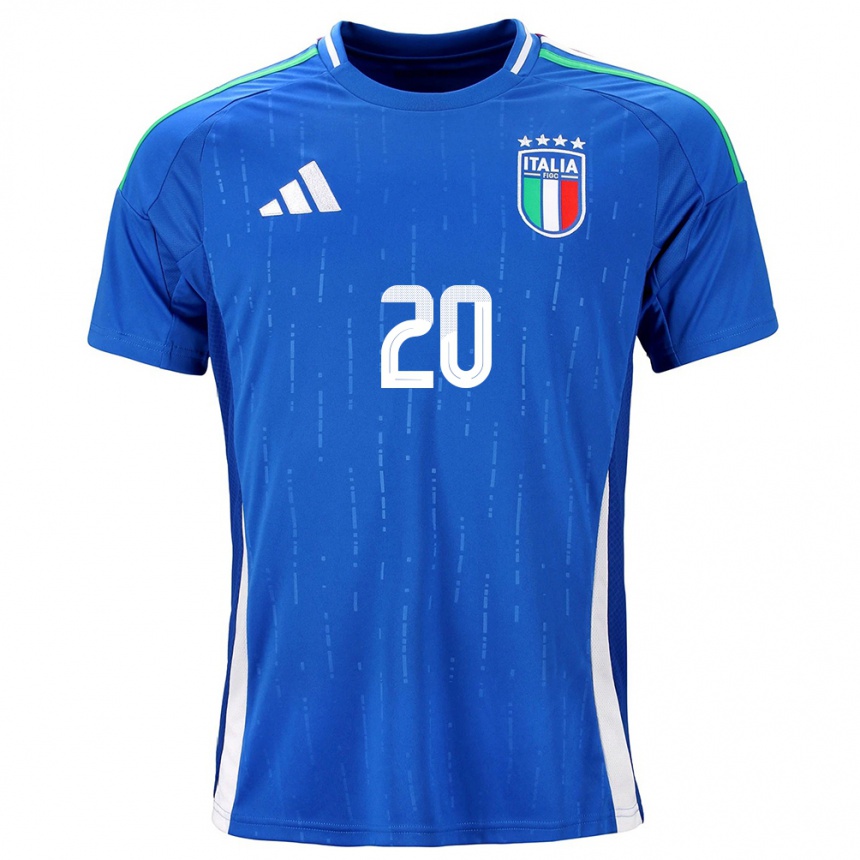 Kids Football Italy Giada Greggi #20 Blue Home Jersey 24-26 T-Shirt Nz