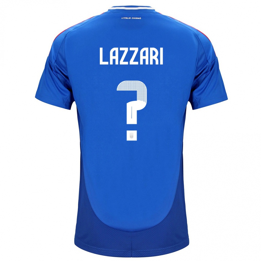 Kids Football Italy Manuel Lazzari #0 Blue Home Jersey 24-26 T-Shirt Nz