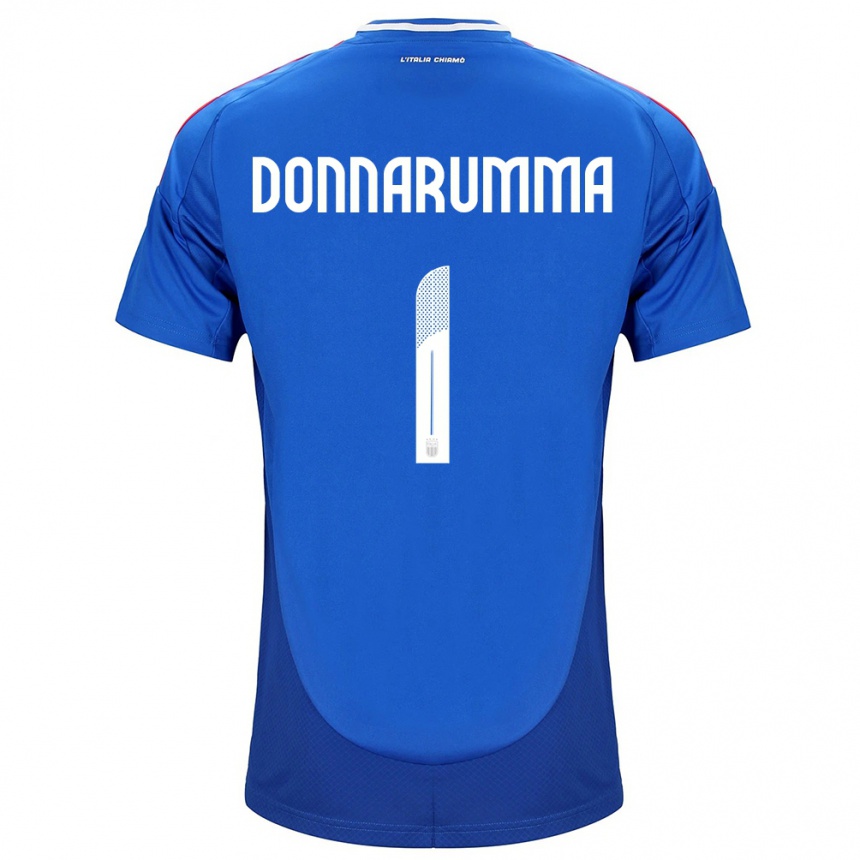 Kids Football Italy Gianluigi Donnarumma #1 Blue Home Jersey 24-26 T-Shirt Nz