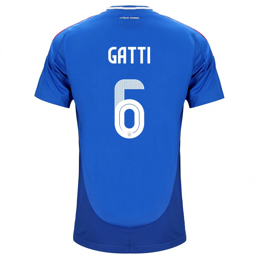 Kids Football Italy Federico Gatti #6 Blue Home Jersey 24-26 T-Shirt Nz