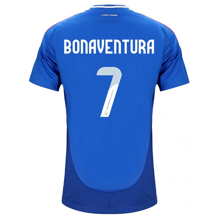 Kids Football Italy Giacomo Bonaventura #7 Blue Home Jersey 24-26 T-Shirt Nz