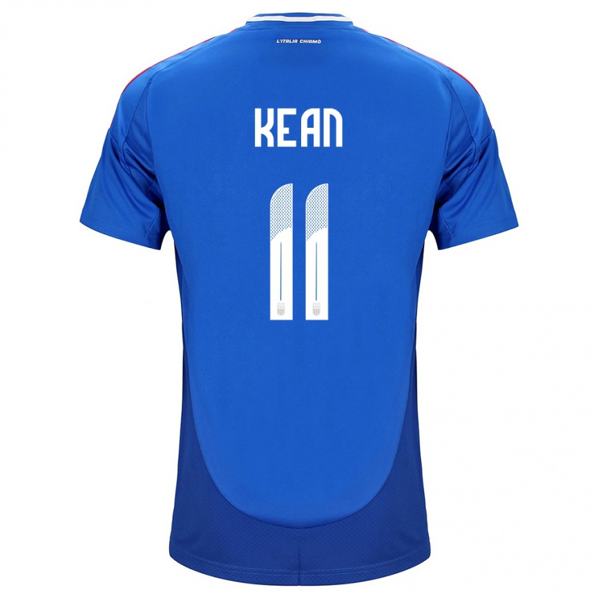 Kids Football Italy Moise Kean #11 Blue Home Jersey 24-26 T-Shirt Nz