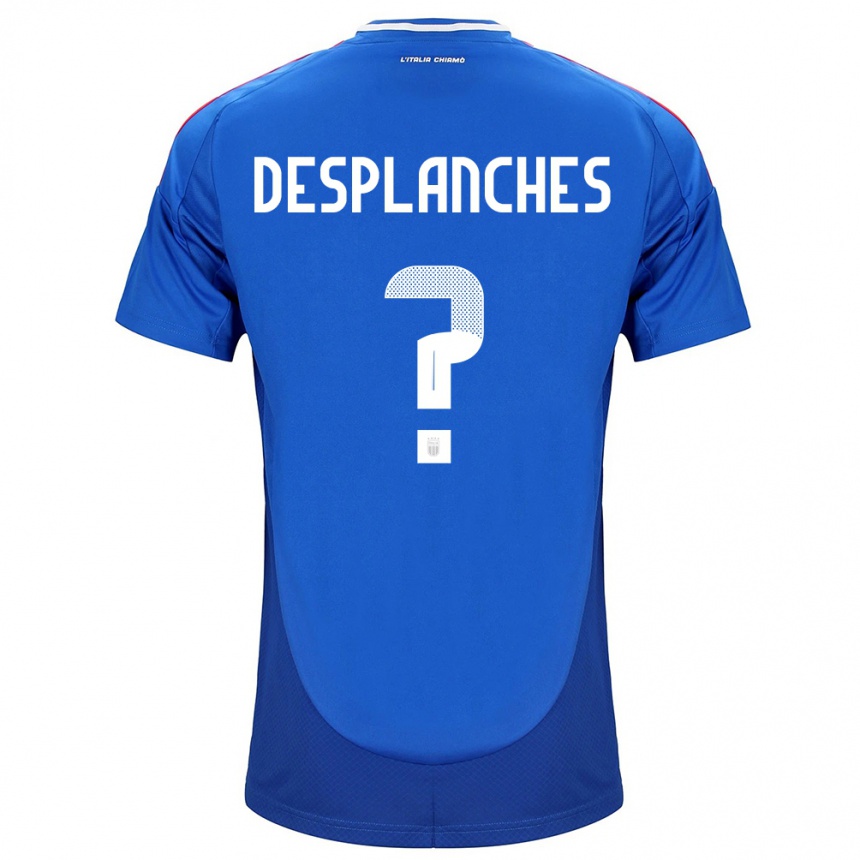 Kids Football Italy Sebastiano Desplanches #0 Blue Home Jersey 24-26 T-Shirt Nz