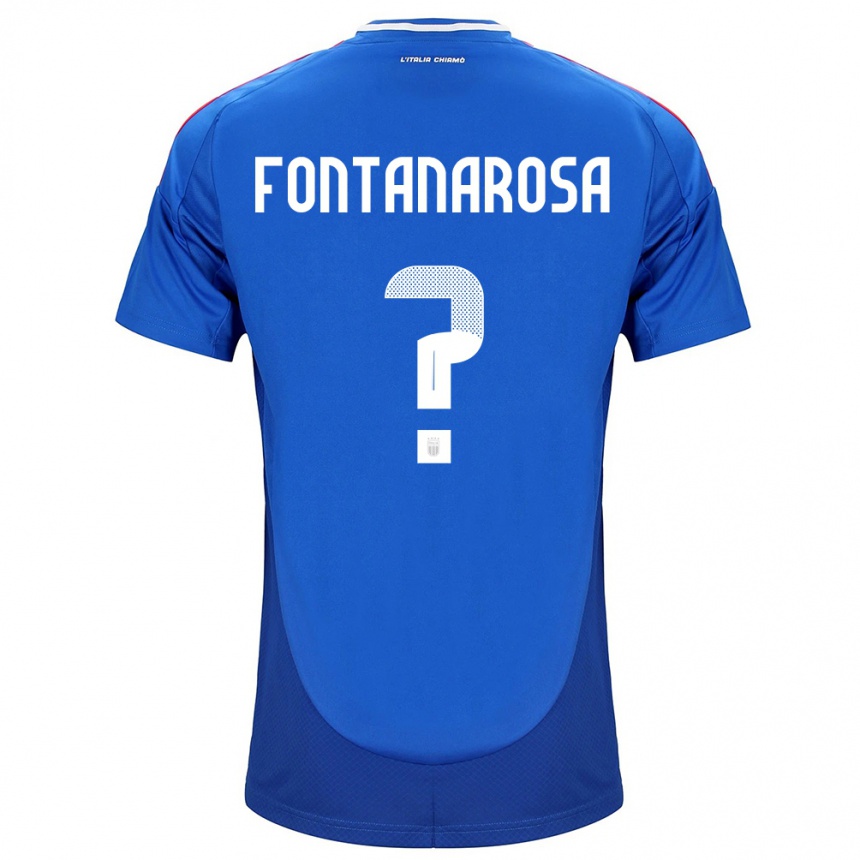 Kids Football Italy Alessandro Fontanarosa #0 Blue Home Jersey 24-26 T-Shirt Nz