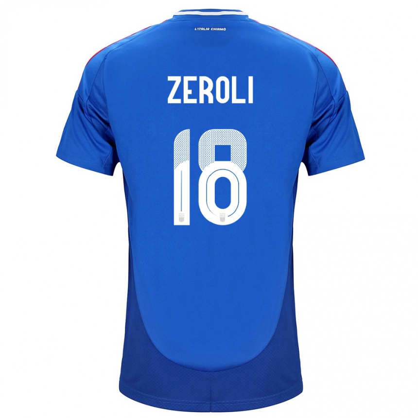 Kids Football Italy Kevin Zeroli #18 Blue Home Jersey 24-26 T-Shirt Nz