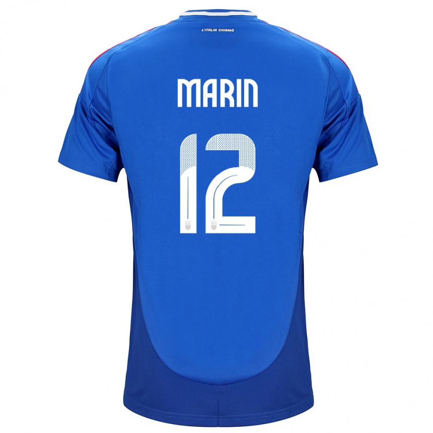 Kids Football Italy Renato Marin #12 Blue Home Jersey 24-26 T-Shirt Nz