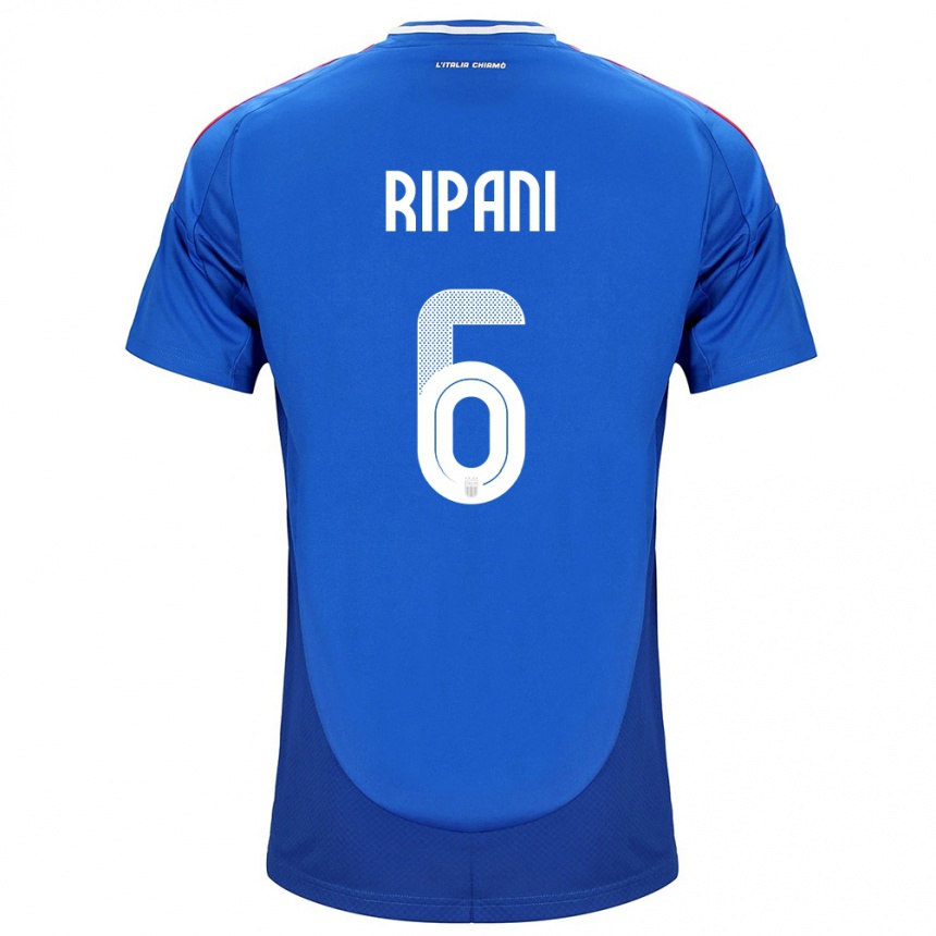 Kids Football Italy Diego Ripani #6 Blue Home Jersey 24-26 T-Shirt Nz