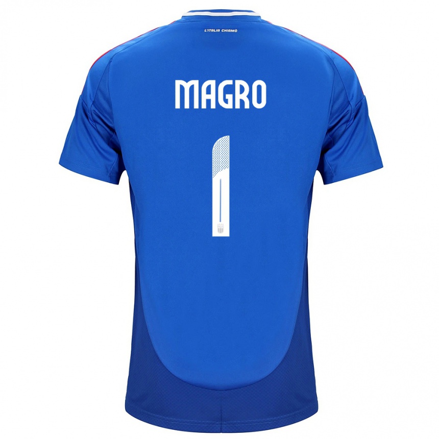 Kids Football Italy Federico Magro #1 Blue Home Jersey 24-26 T-Shirt Nz