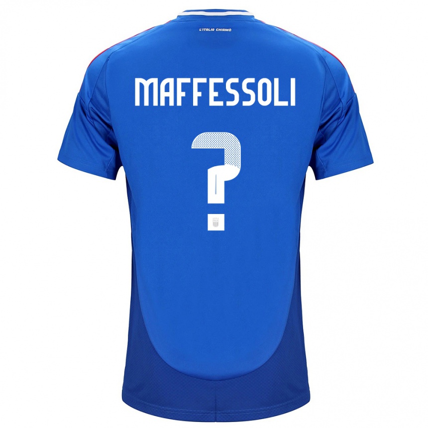 Kids Football Italy Manuel Maffessoli #0 Blue Home Jersey 24-26 T-Shirt Nz