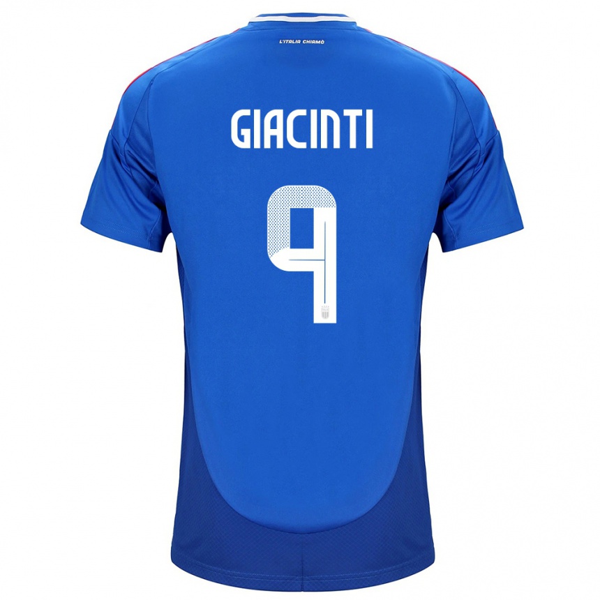 Kids Football Italy Valentina Giacinti #9 Blue Home Jersey 24-26 T-Shirt Nz