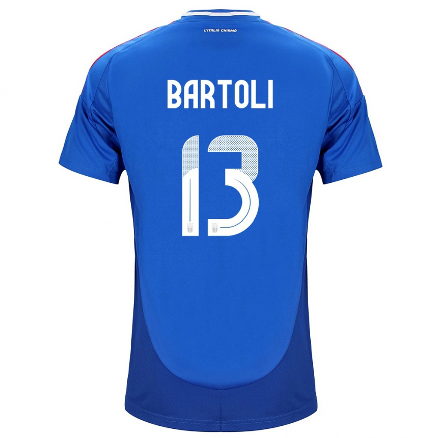 Kids Football Italy Elisa Bartoli #13 Blue Home Jersey 24-26 T-Shirt Nz