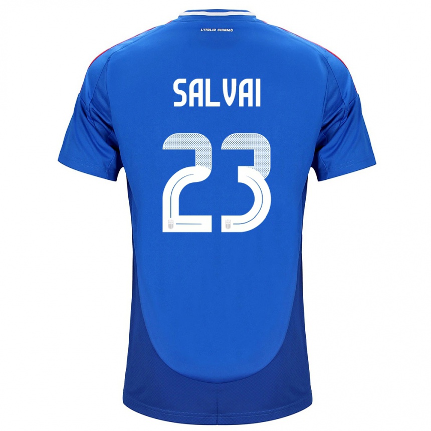 Kids Football Italy Cecilia Salvai #23 Blue Home Jersey 24-26 T-Shirt Nz